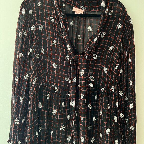 Anthropologie Sheer Elysia Blouse by Not So Serious XL - Picture 3 of 4